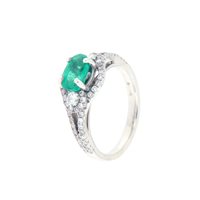 Anello Roman Gioielli Donna PRINCIPESSA in Oro bianco Smeraldo 1.05 Ct AN.SME-J-4 - AN.SME-J-4
